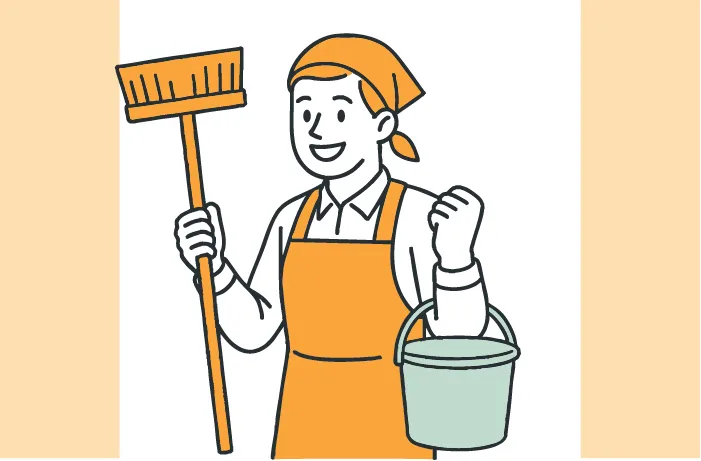 清掃スタッフのイラスト